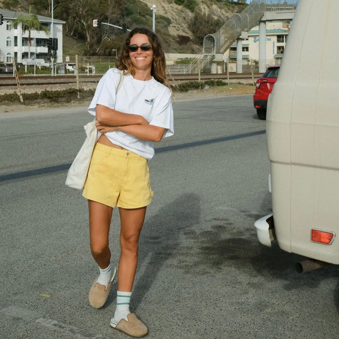 Surf Locos Sunburnt Shorts - Washed Yellow