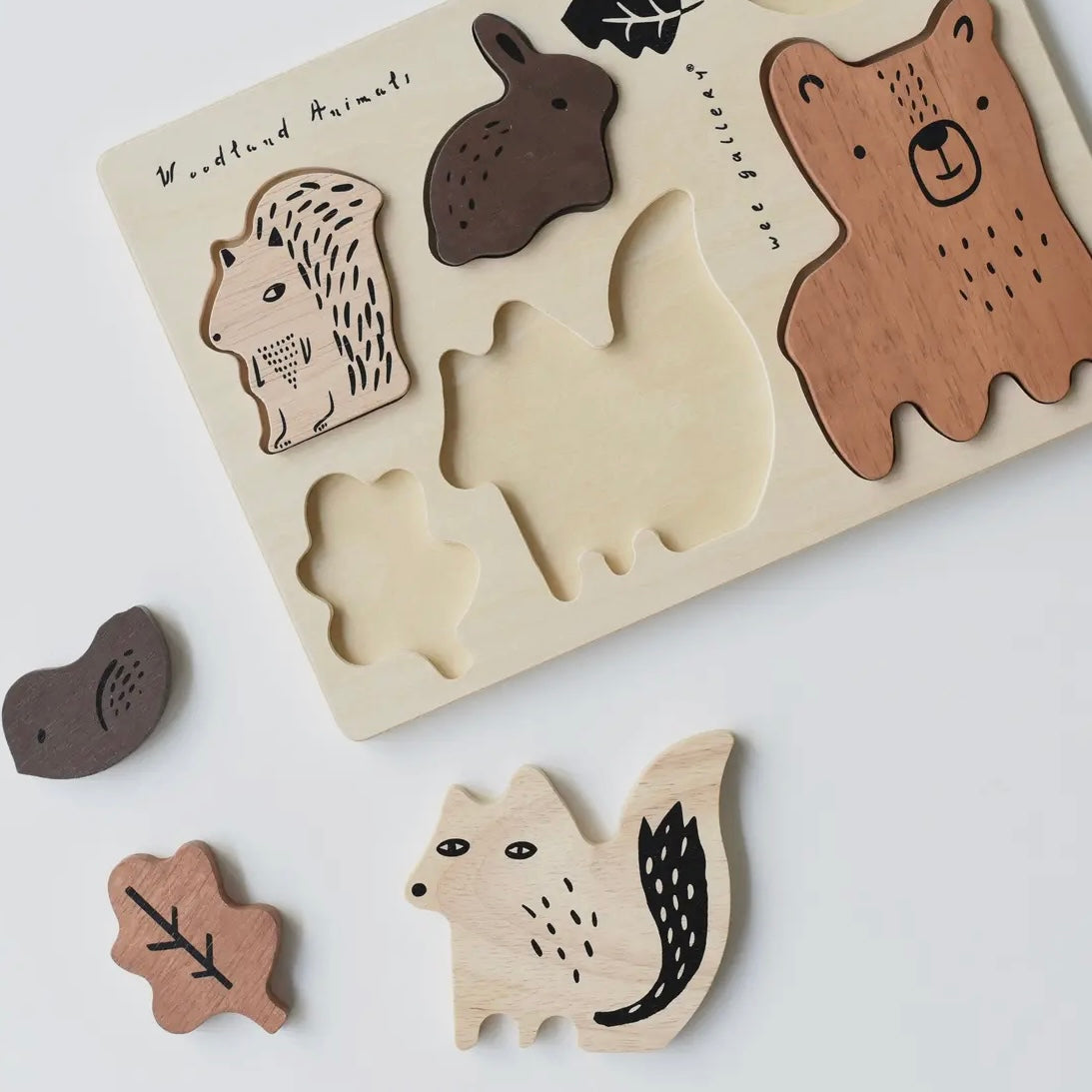 Wooden Tray Puzzle - Woodland Animals