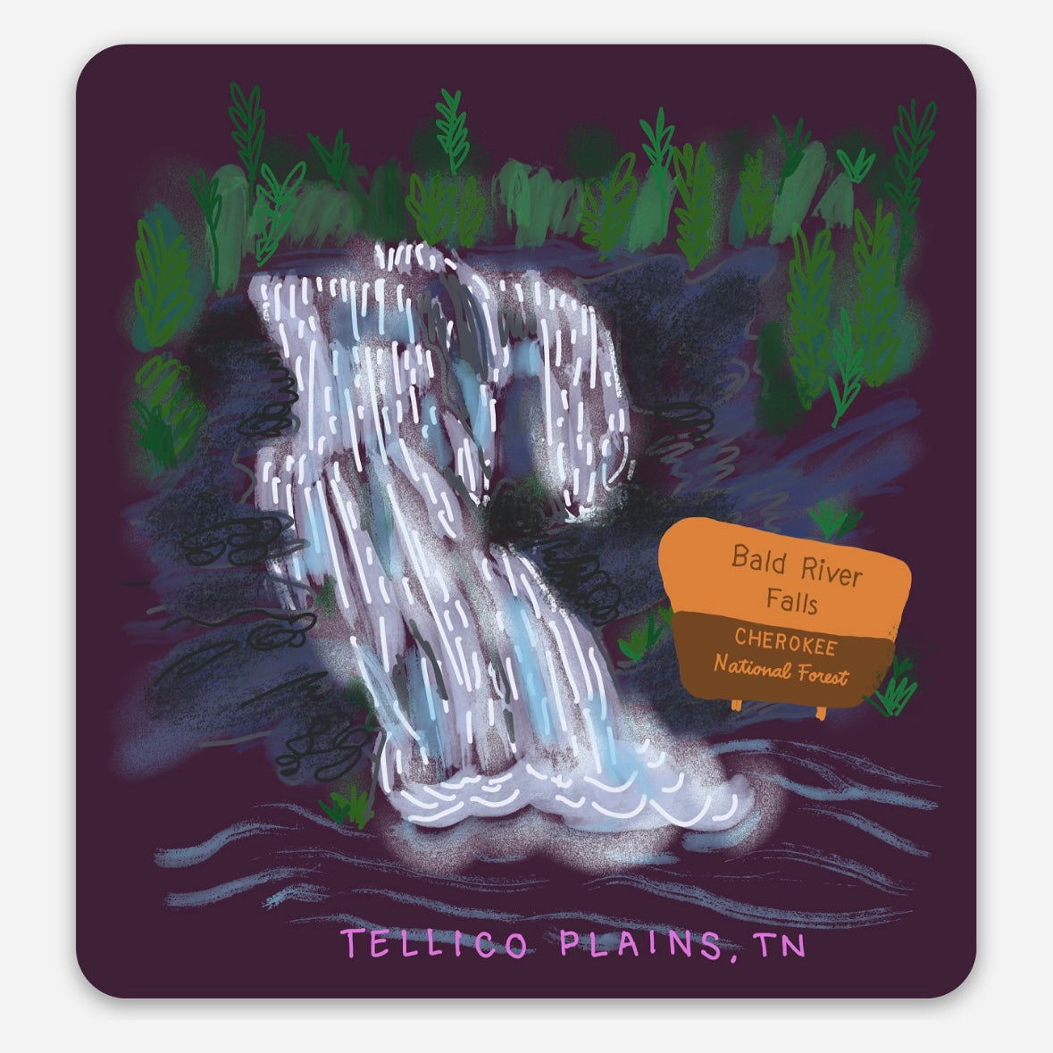 Tellico Plains Stickers - Locally Illustrated