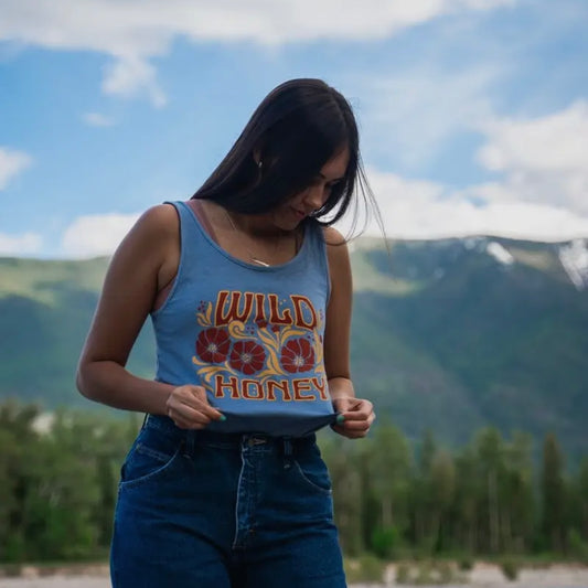 Wild Honey Ladies Tank - Faded Denim