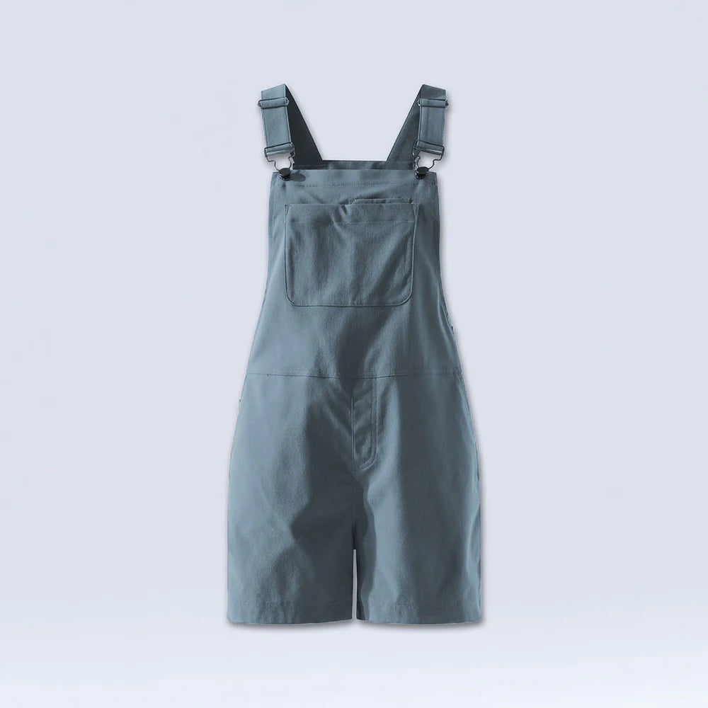 Wild Rye Eeva Short Overalls in Steel