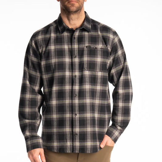 KLIM Alderson Midweight Flannel Shirt - Black - Asphalt