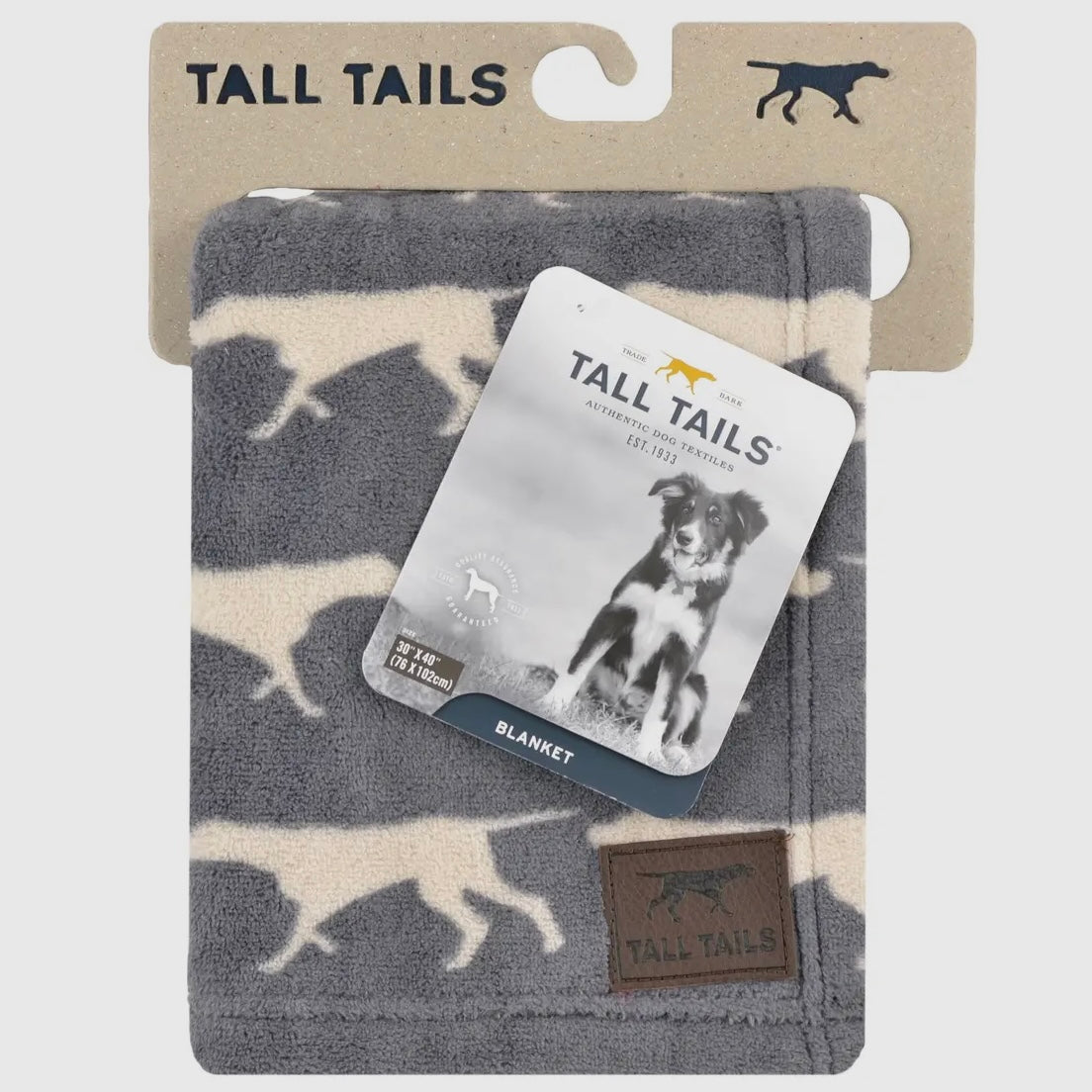 Tall Tails 30" x 40" Charcoal Icon Blanket