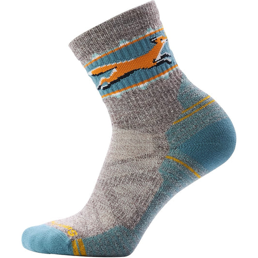 Smartwool Women's Hike Light Cushion Fox Meadow Mid Crew Socks Taupe / Natural Marl