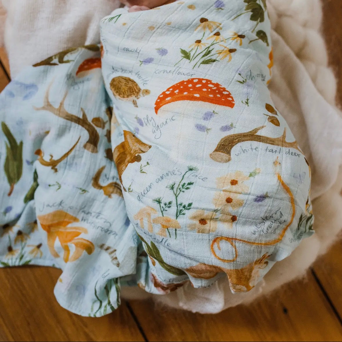 Flora & Fauna Baby Swaddle