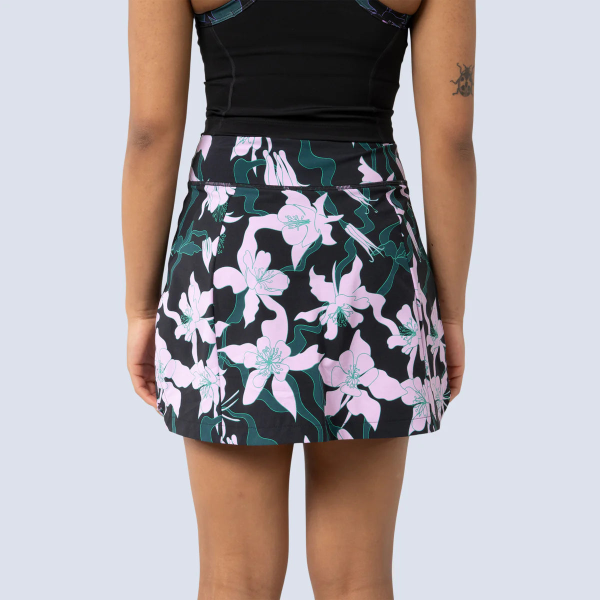 Wild Rye Parker Skort in Black Aquila Bloom
