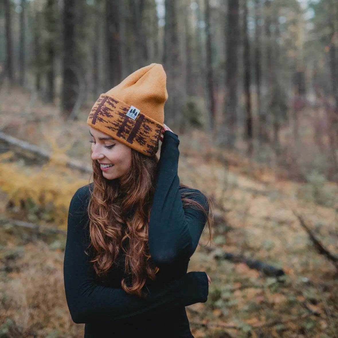 The Montana Scene Woodland Foldover Beanie