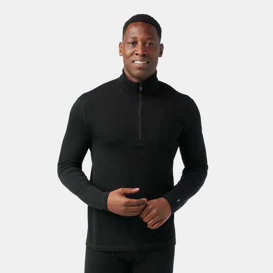 Smartwool Men's Classic Thermal Merino Base Layer 1/4 Zip Black