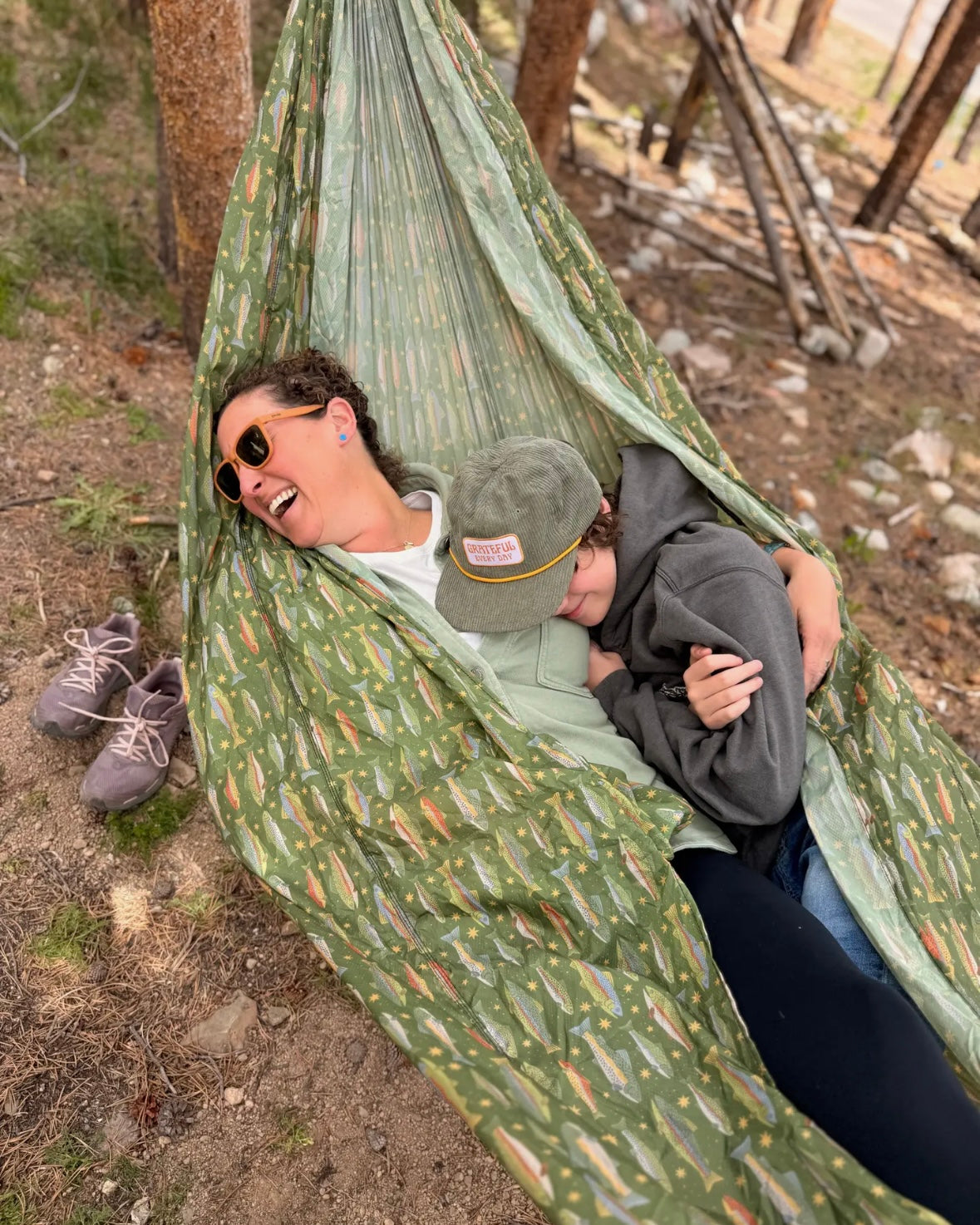 Trek Light Double Hammock | Trout Print
