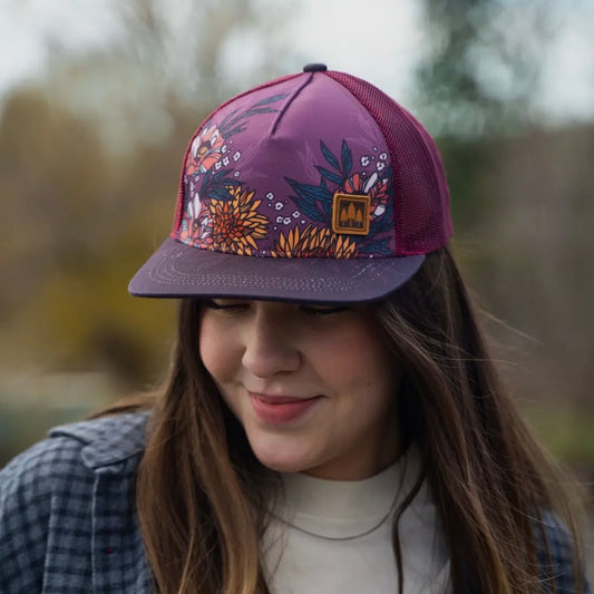 The Montana Scene Fine Line Floral Trucker