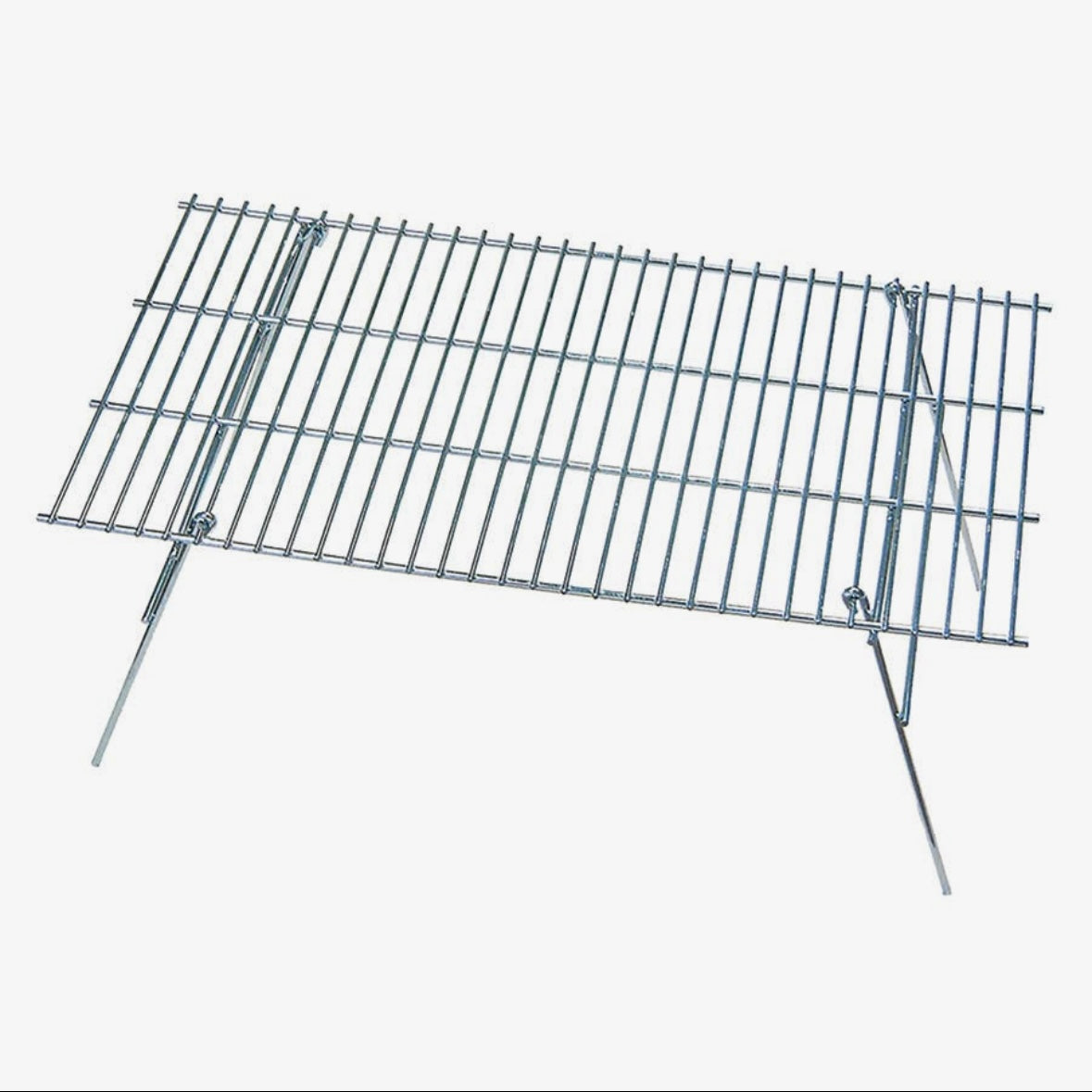 Rome Outdoor Cookware Pioneer Folding Camp Grill, Chrome-Plated Steel