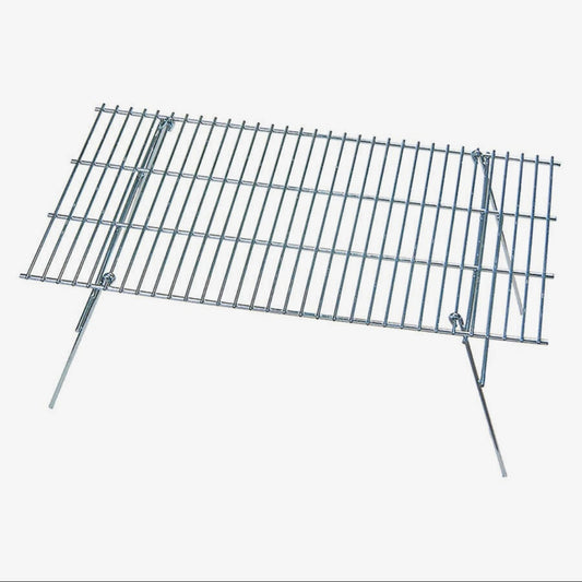 Rome Outdoor Cookware Pioneer Folding Camp Grill, Chrome-Plated Steel
