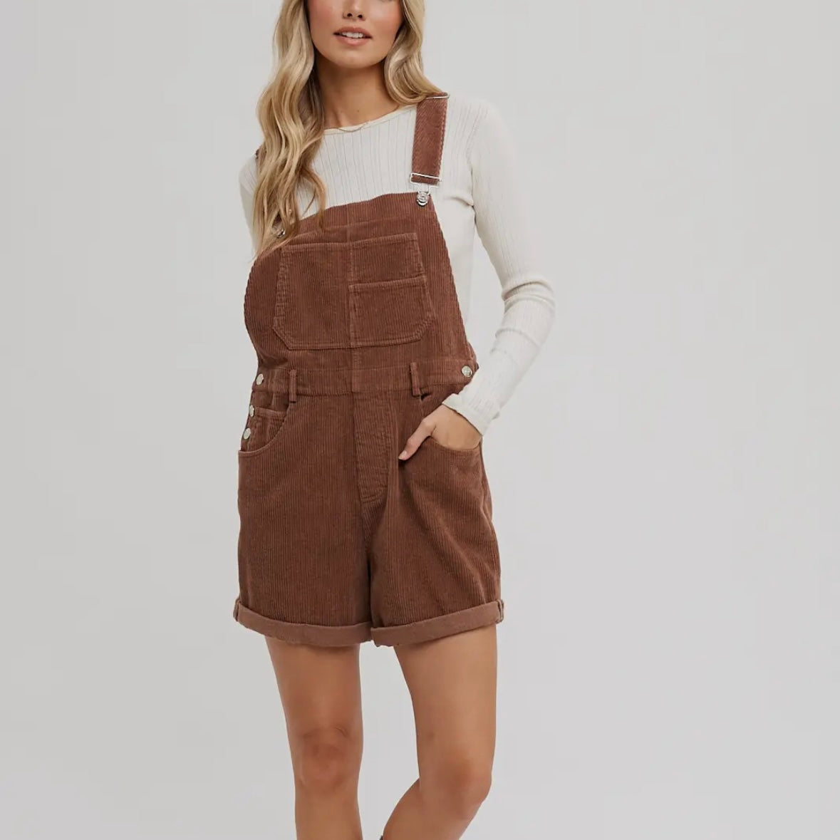 Bluivy Corduroy Short Overalls