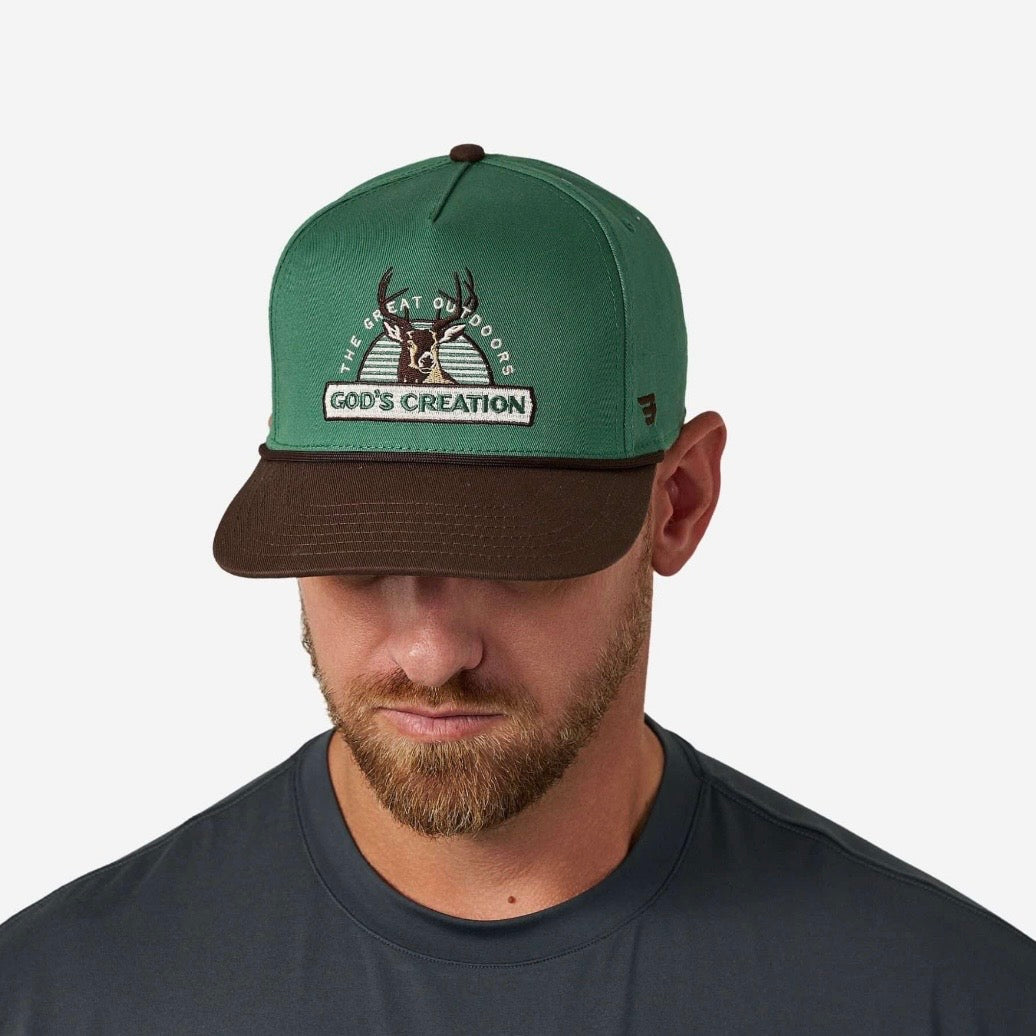 Burlebo Cap God's Creation Green & Brown Bill