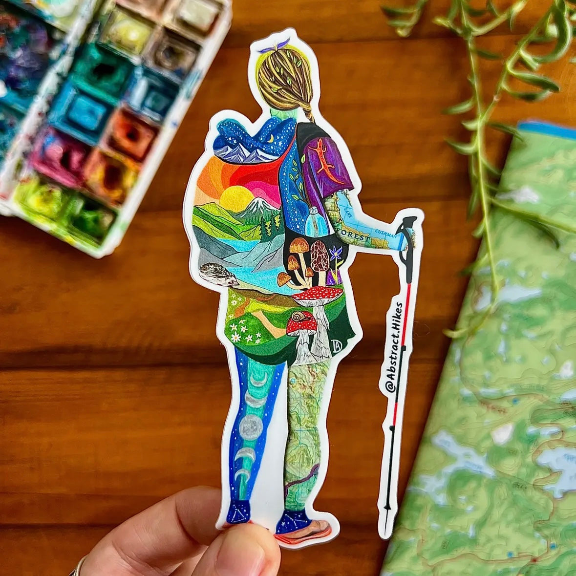 Abstract Hikes Stickers