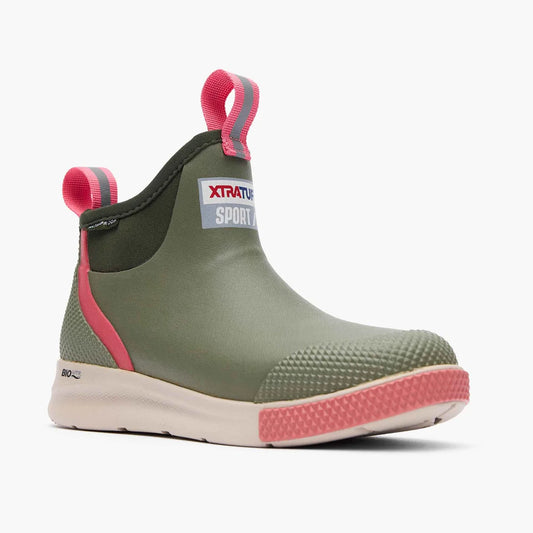 XTRATUF Women's Ankle Deck Boot Sport in Olive