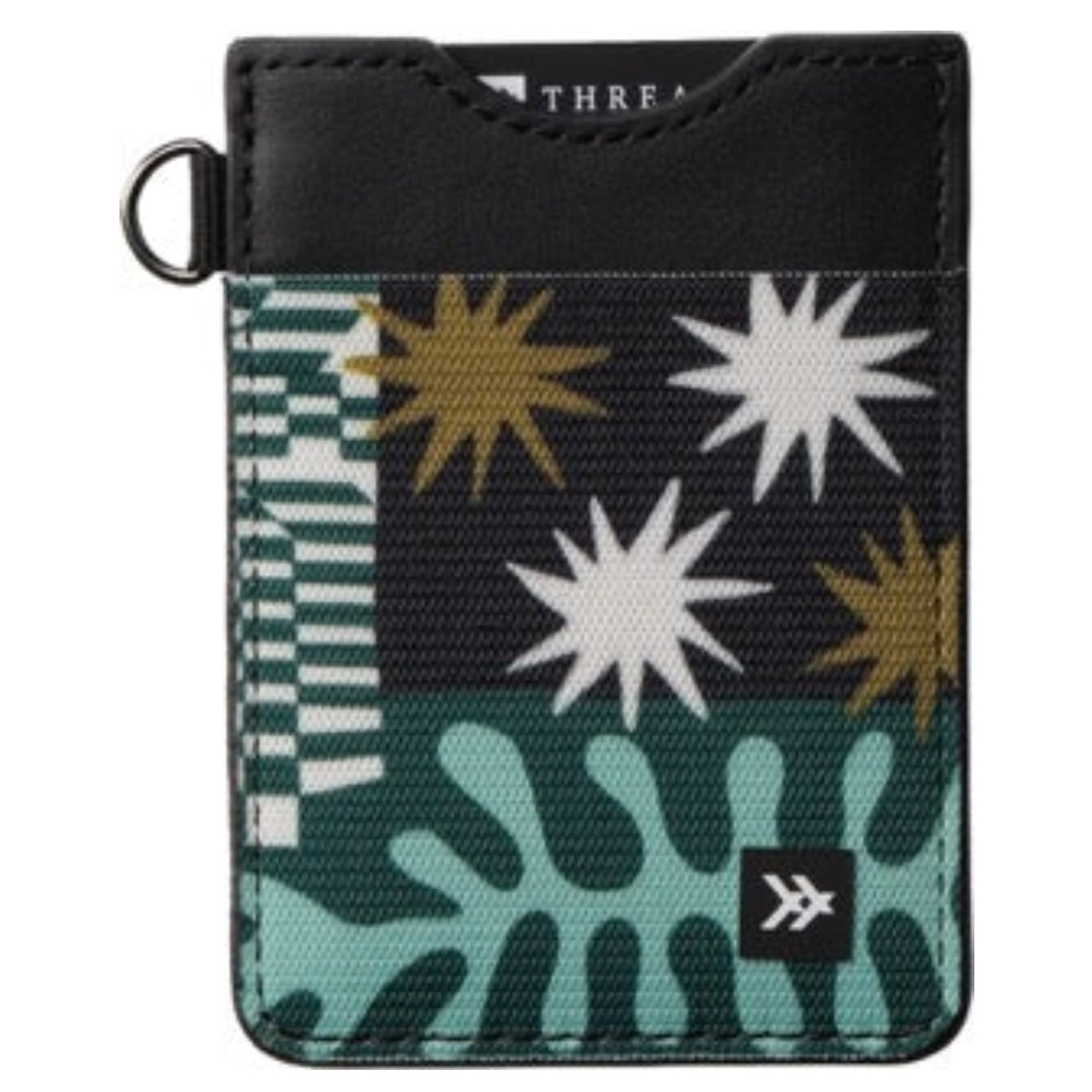 Thread Vertical Leather Wallet