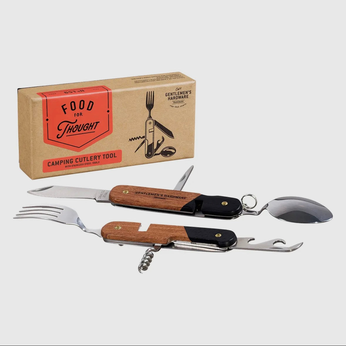 Gentlemen's Hardware Camping Cutlery Tool, Wood