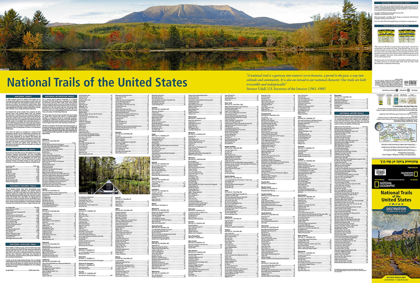National Geographic National Trails of the United States Map