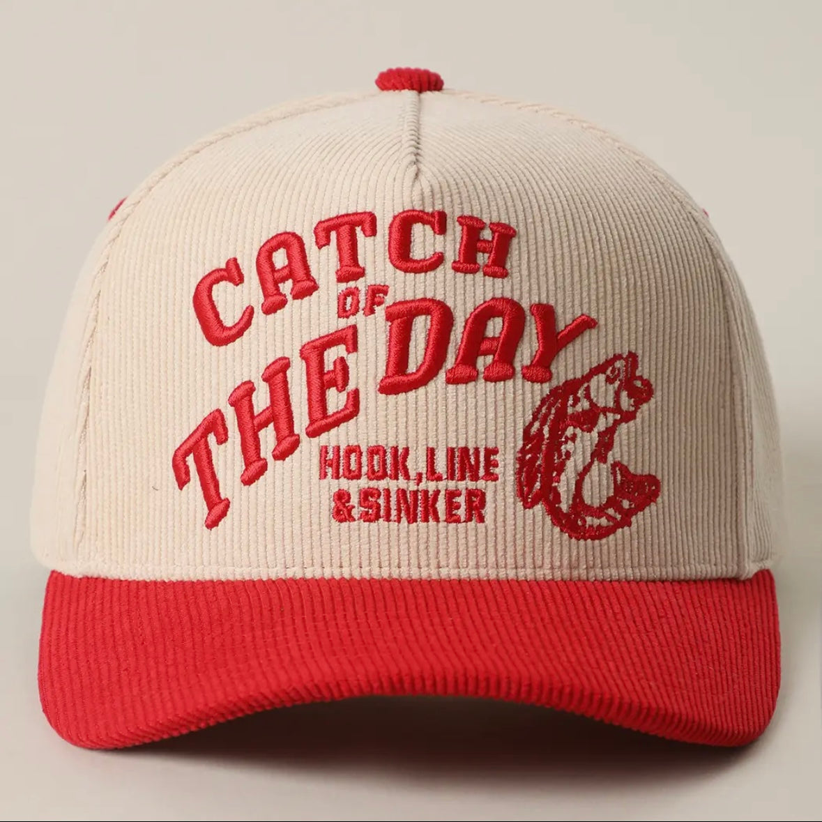 Cath of the Day 3D Embroidered Corduroy Trucker Hat