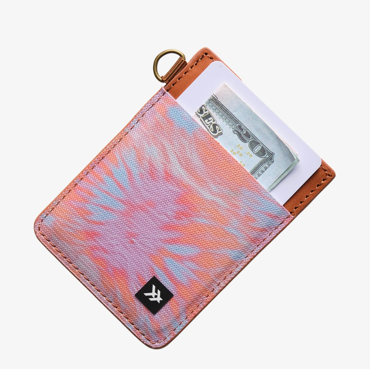 Thread Vertical Leather Wallet