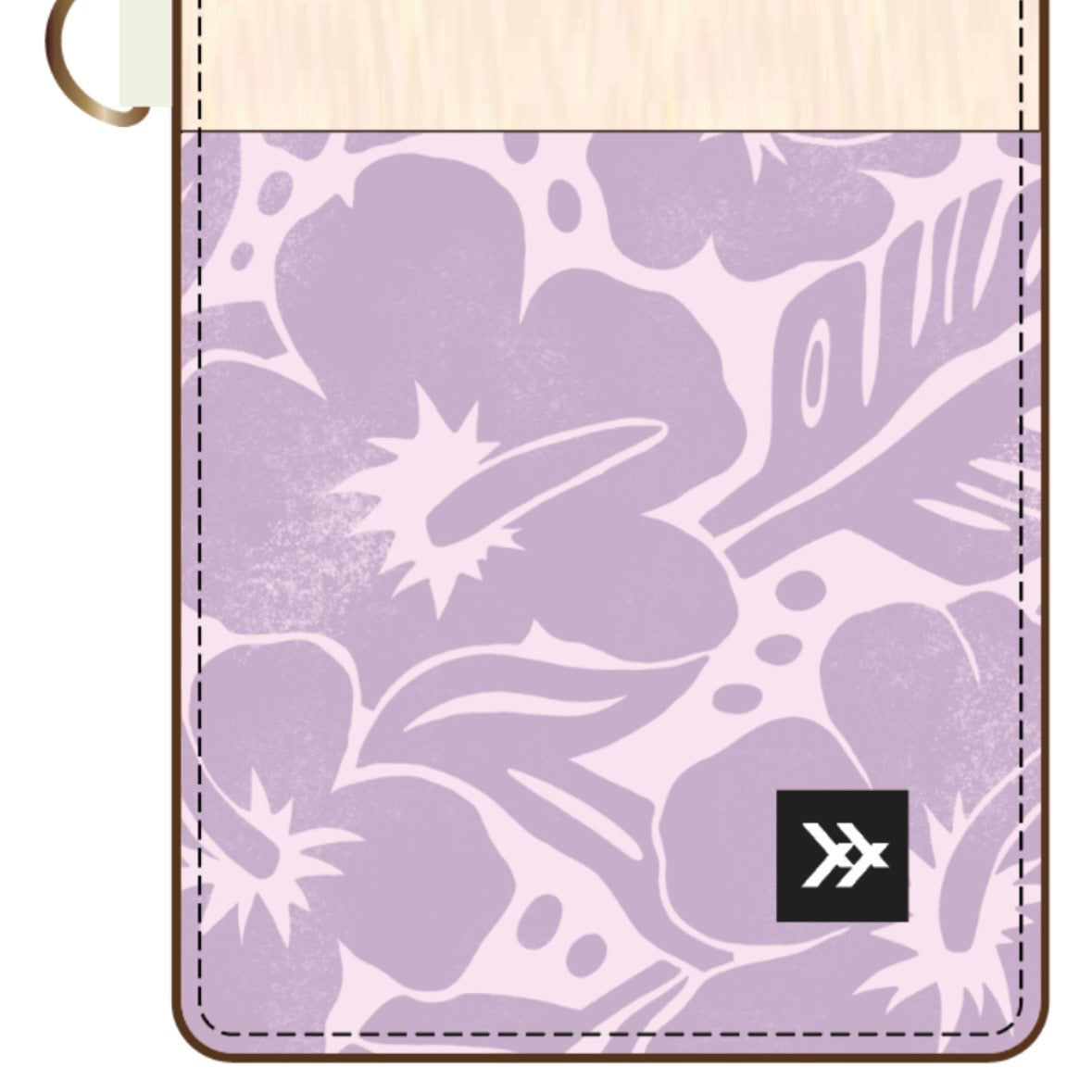 Thread Vertical Leather Wallet