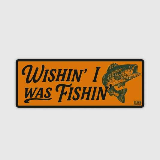 Wishin' I Was Fishin' Sticker