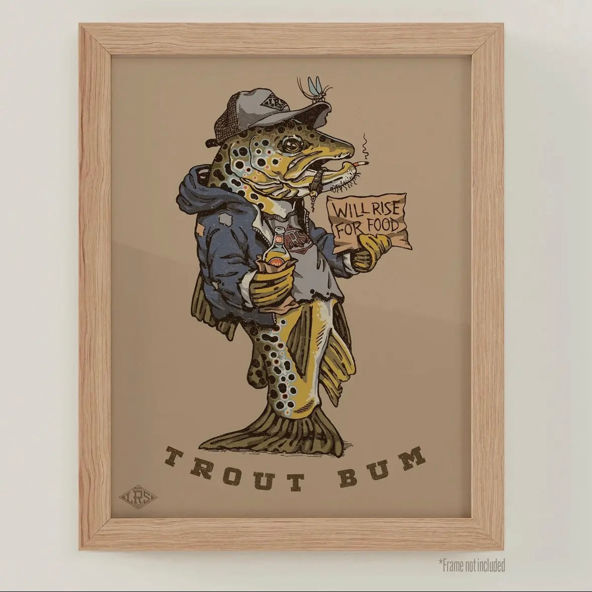 Lakes Rivers Streams Trout Bum Print
