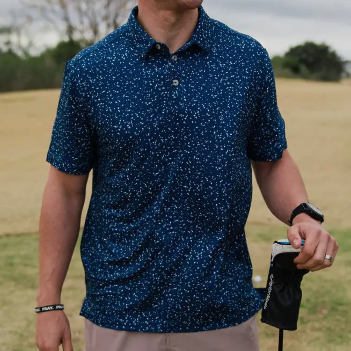 Burlebo Performance Polo - Navy Speckled