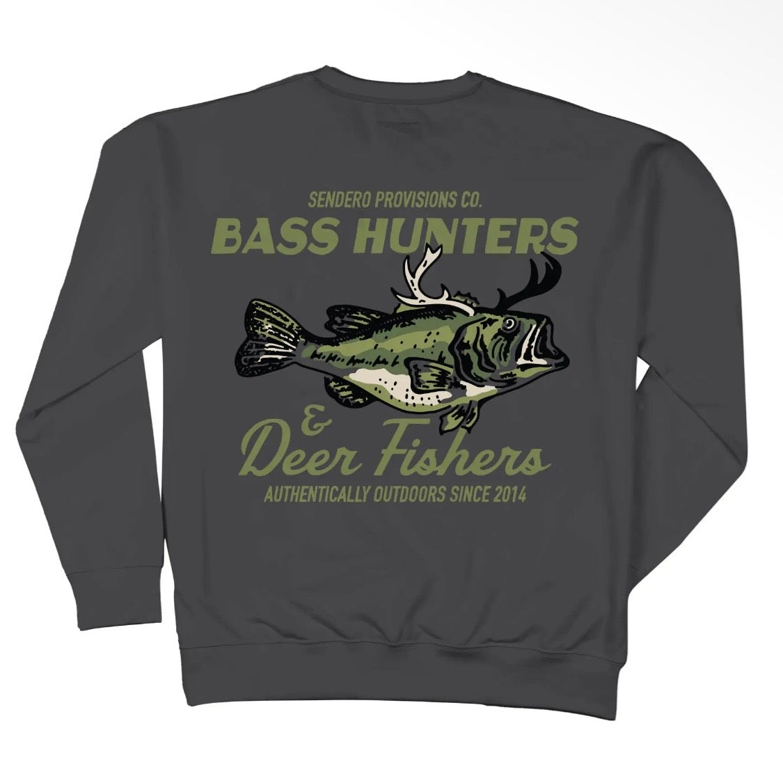 Sendero Deer Fishers Sweatshirt - Charcoal