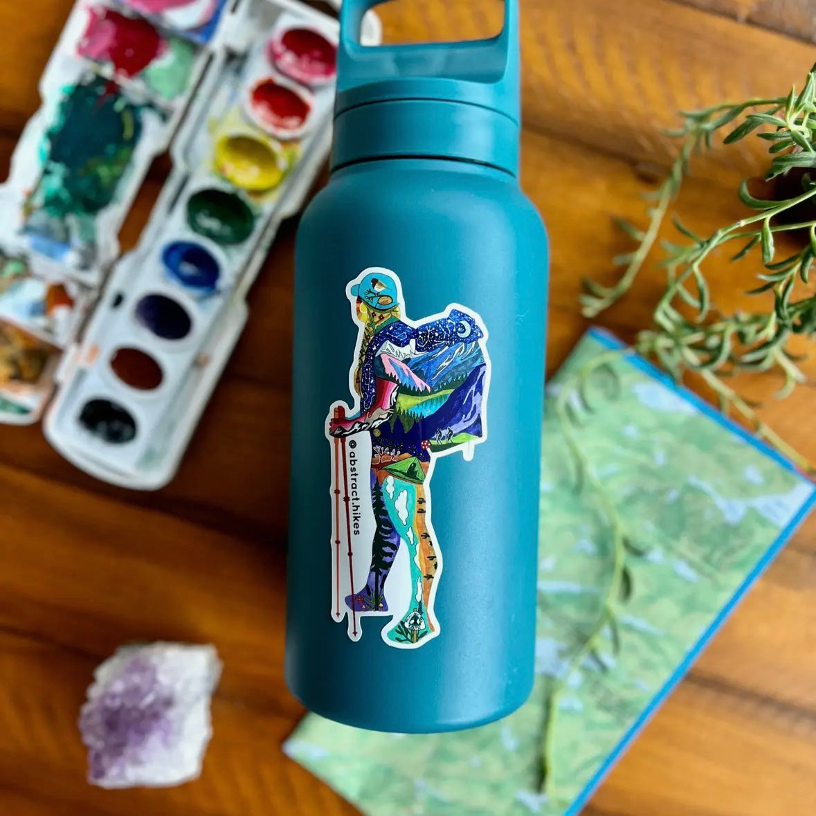 Abstract Hikes Stickers