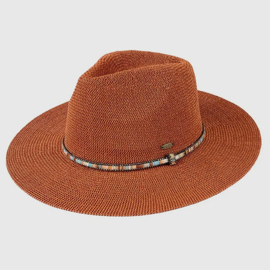 Multi-Colored Thread with Beaded Panama Hat