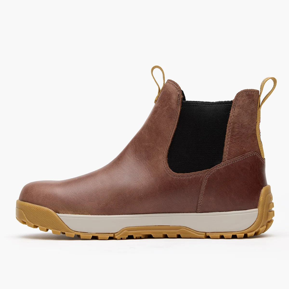 XTRATUF Men's Waterproof Leather Ankle Deck Boot in Earth Brown