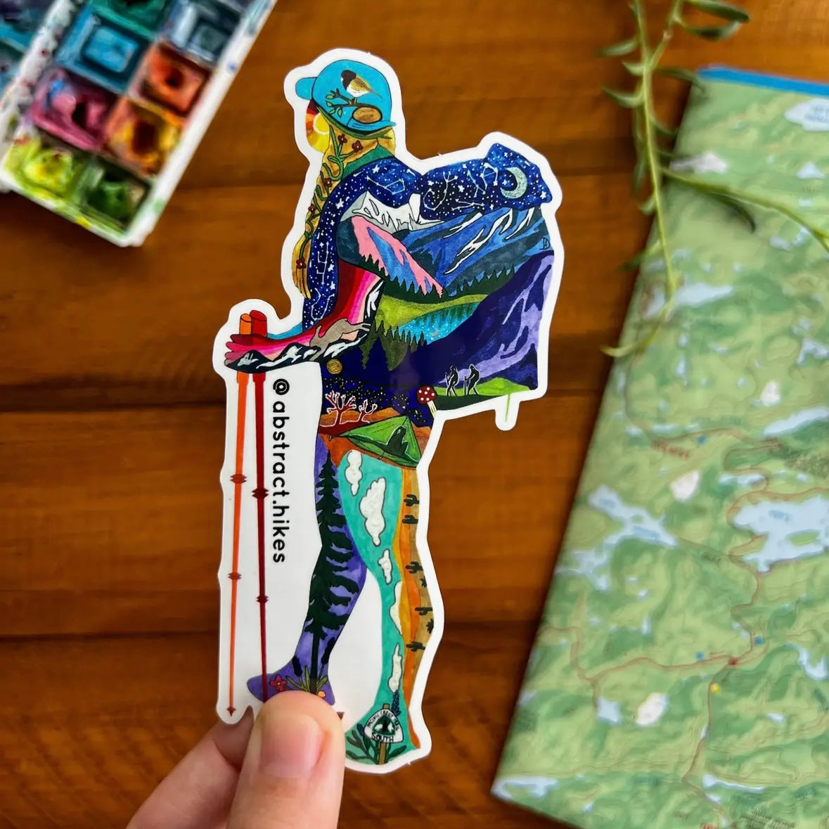 Abstract Hikes Stickers