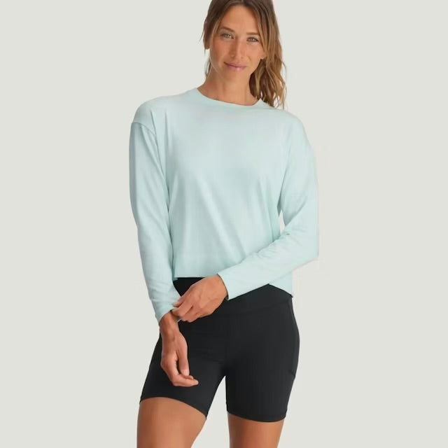 Free Fly Women's Bamboo Shade Crossover Long Sleeve