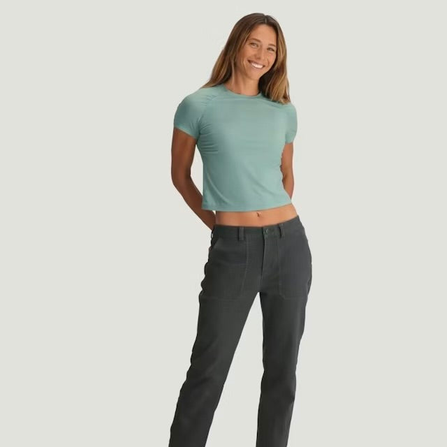 Free Fly Women's Elevate Lightweight Fitted Tee - Ocean Mist