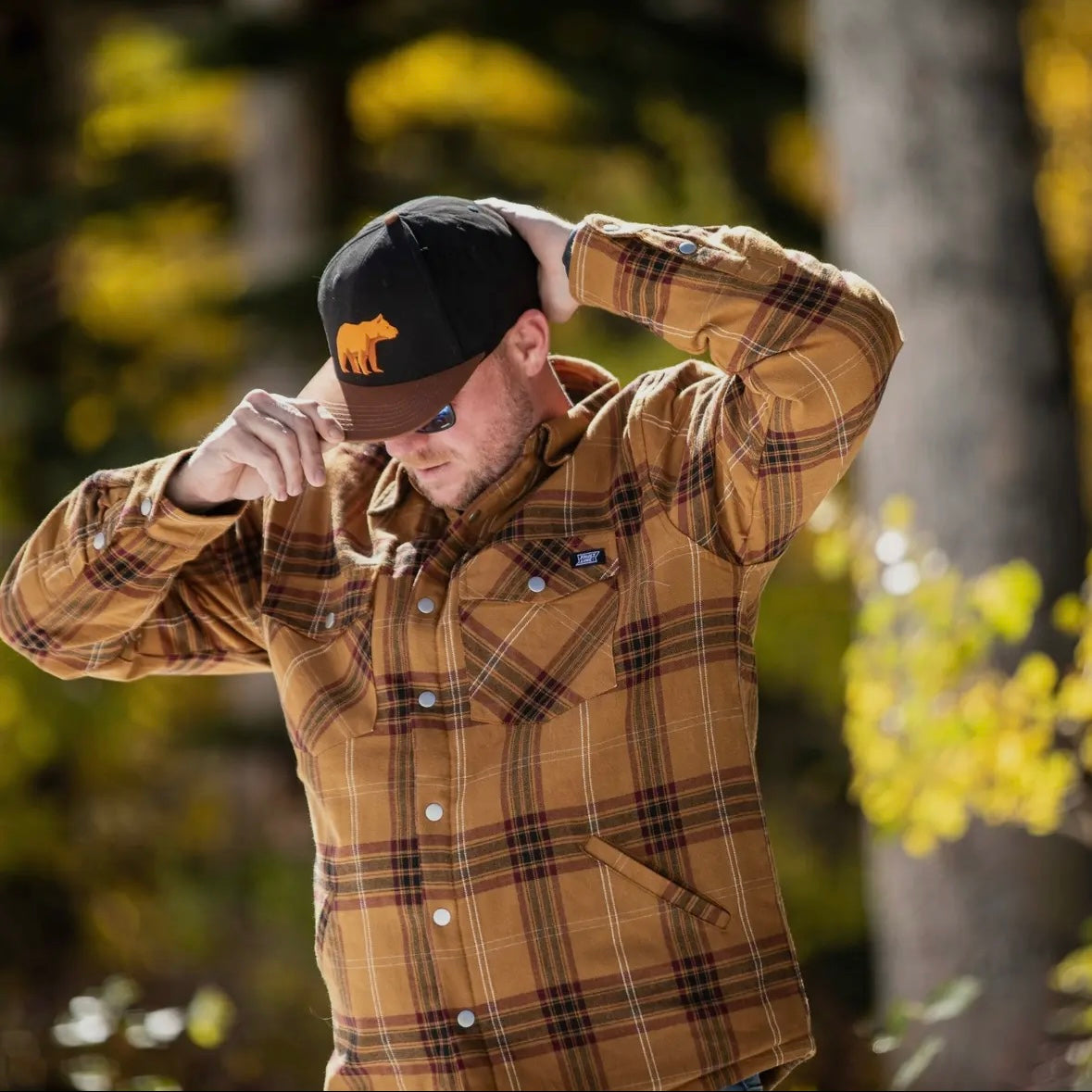 FaultLine395 Juniper Insulated Flannel Shacket-Dijon/Maroon