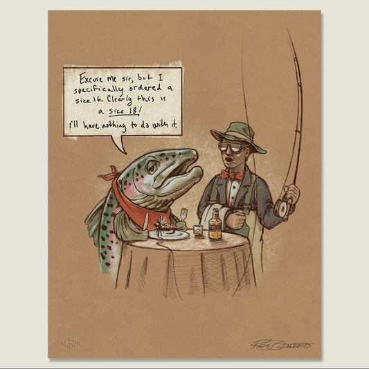 Lakes Rivers Streams Trout Snob Dry Fly Print