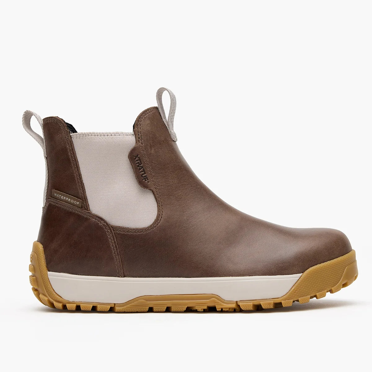 XTRATUF Women's Waterproof Leather Ankle Deck Boot in Fossil/Stone