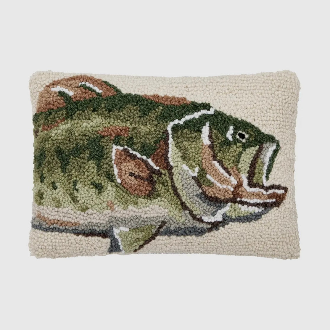Bass Fish Hook Pillow