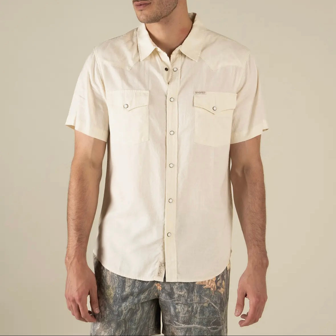 Sendero The Wyatt Pearl Snap Short Sleeve Solid Shirt