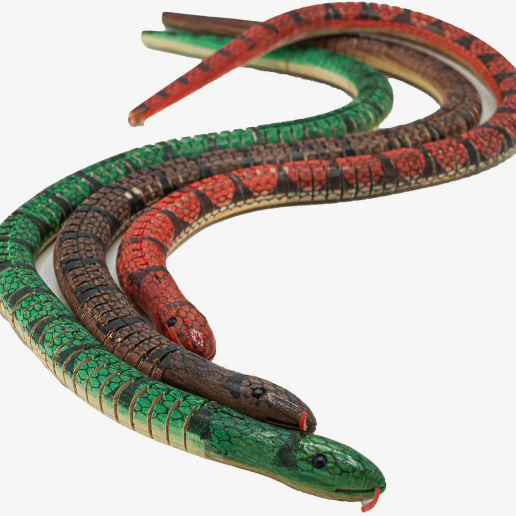 Wooden Jointed Snake 19”