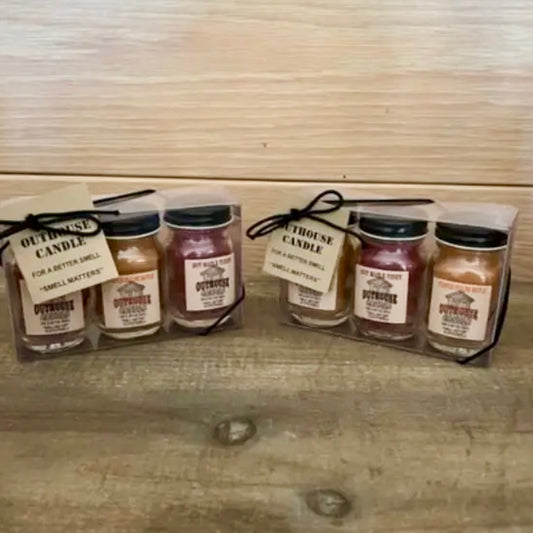 3 Mini Outhouse Candles Gift Pack