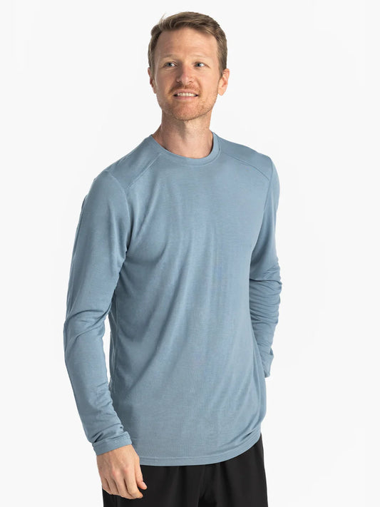 Free Fly Men's Bamboo Lightweight Long Sleeve - Blue Fog