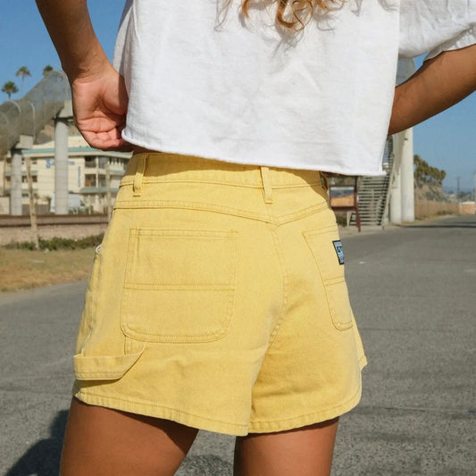 Surf Locos Sunburnt Shorts - Washed Yellow