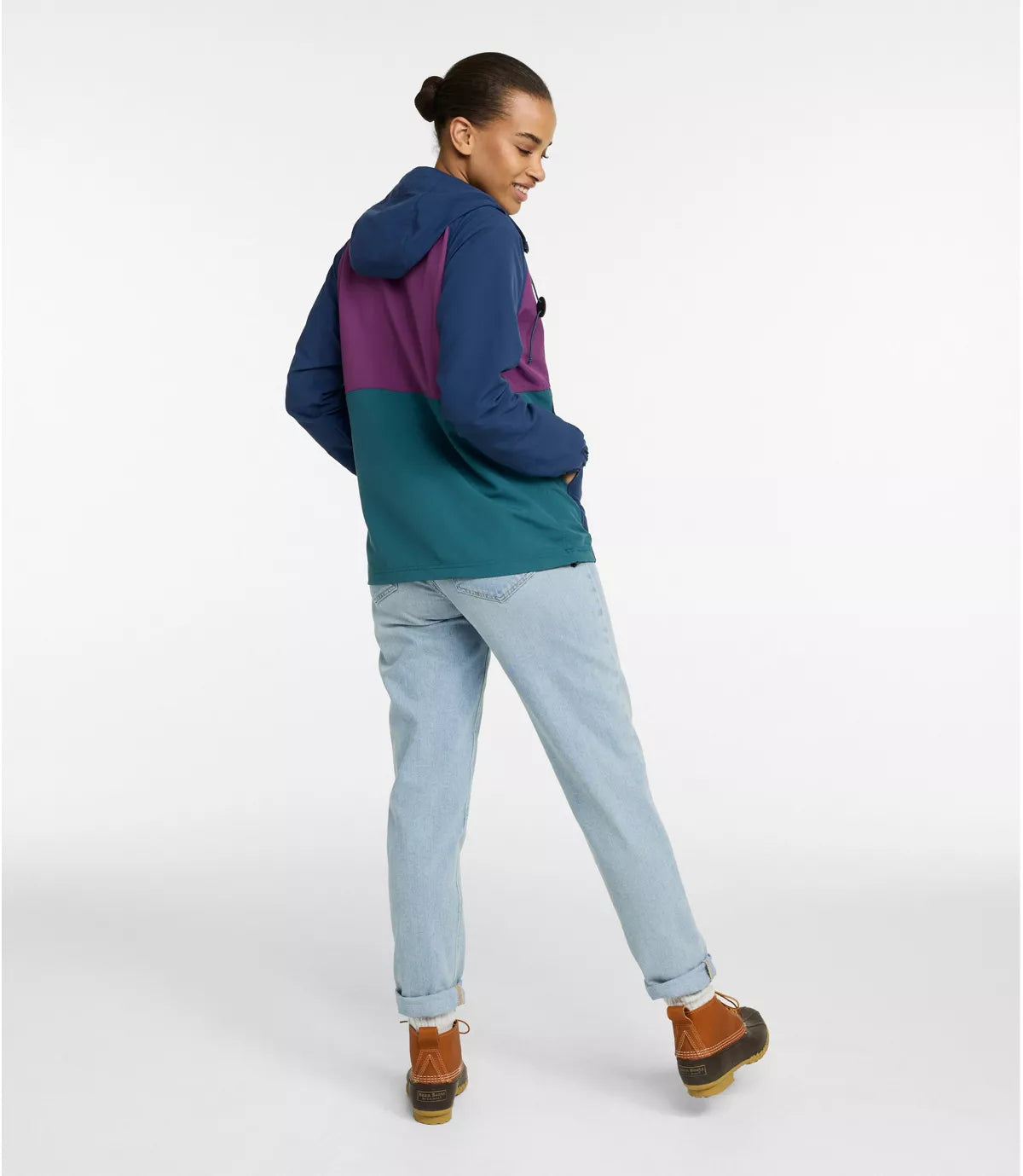 L.L. Bean Mountain Classic Anorak W's Reg Mariner Blue/Wood Violet