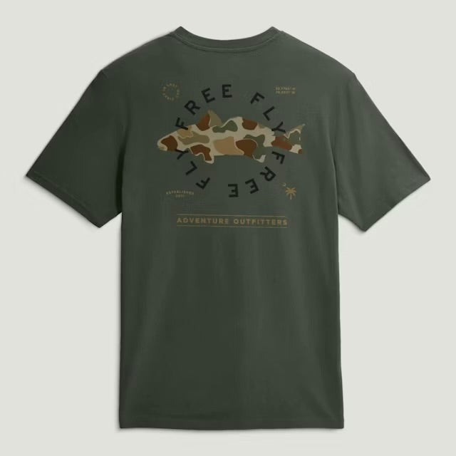 Free Fly Target Species Pocket Tee - Dark Forest
