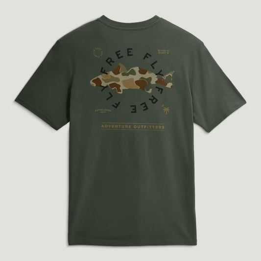 Free Fly Target Species Pocket Tee - Dark Forest