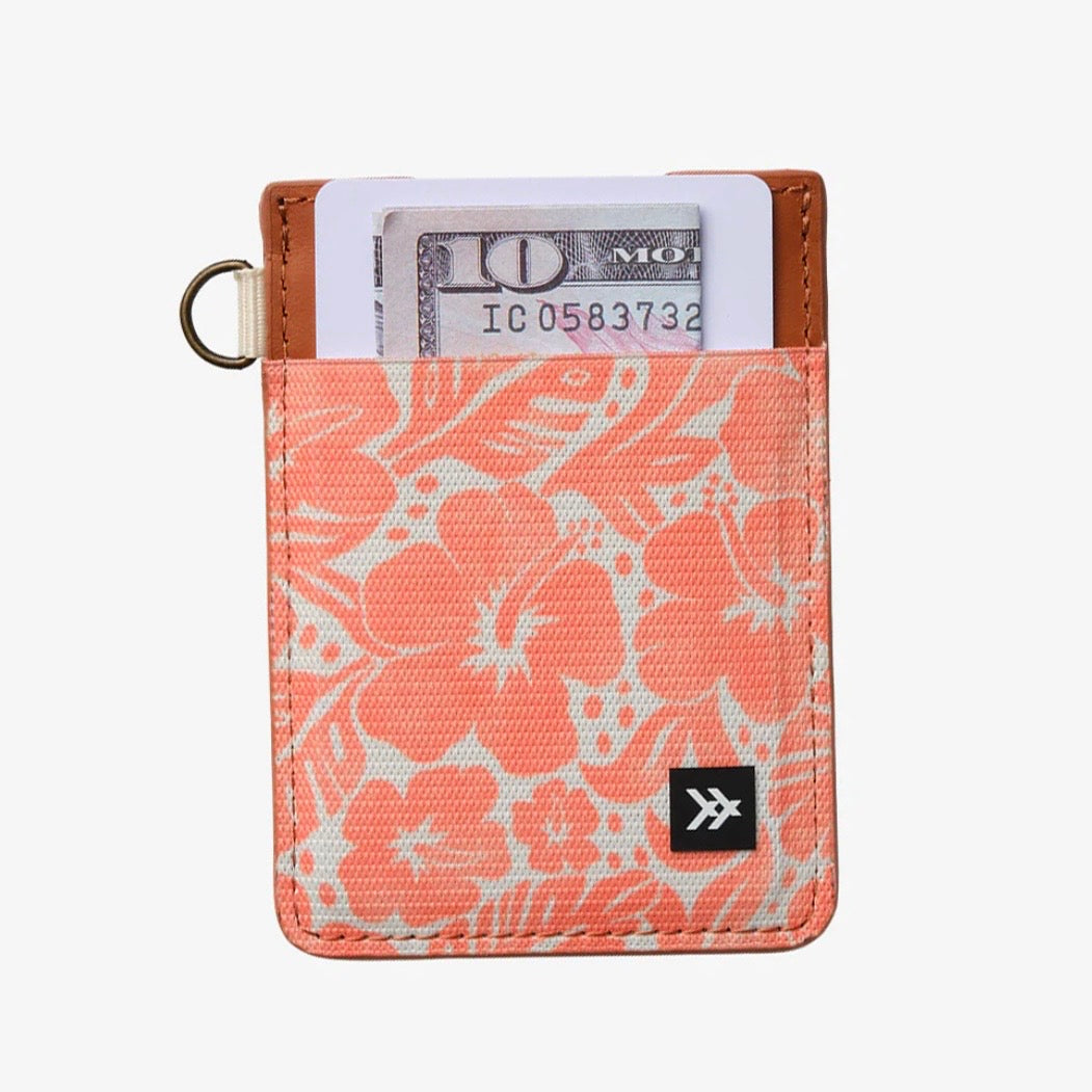 Thread Vertical Leather Wallet