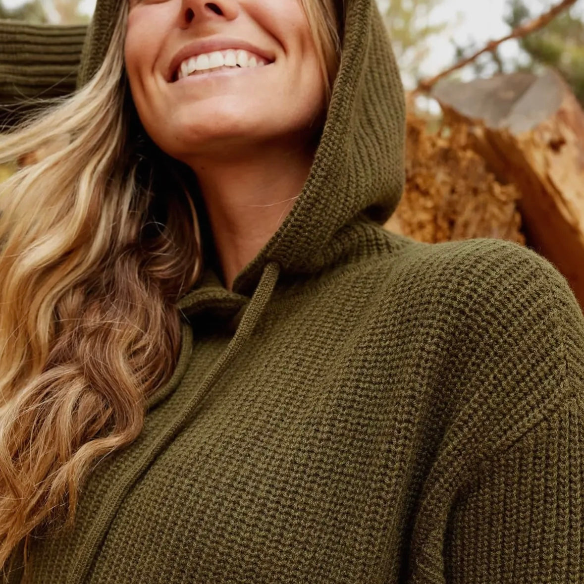 Toad&Co Whidbey Hooded Sweater Dress: FIR